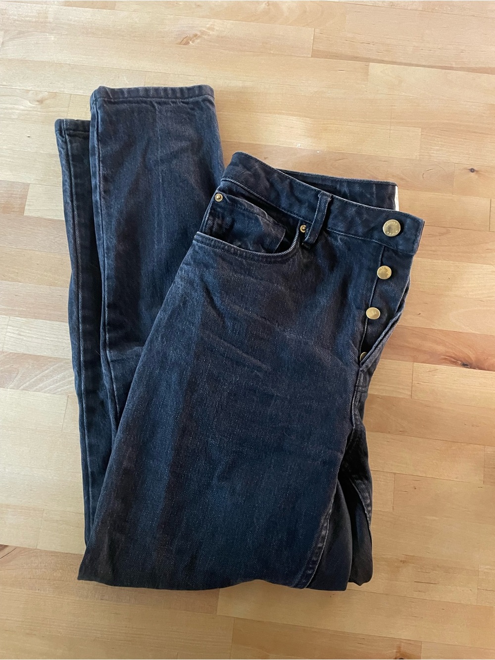 Sezane Black Denim Skinny Jeans